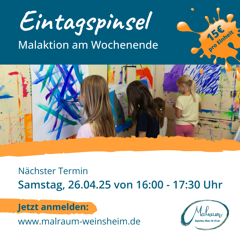Eintagspinsel - Einmal malen im Malraum